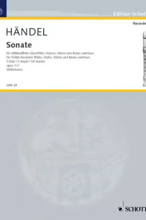 Schott Handel G.F. - Four Sonatas Op 1 Hwv 365 - Treble Recorder (Flute Violin Oboe) And Basso Continuo - Tendance