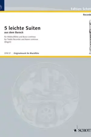 Derniers exemplaires - Schott Five Easy Baroque Suites