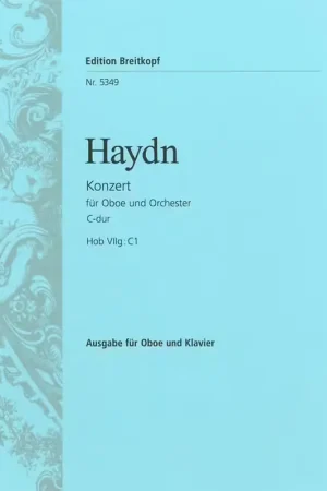 Edition Breitkopf Haydn J. - Oboenkonzert C-Dur Hob Viig:C1 - Hautbois Piano | Offre flash