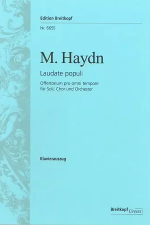 Affaire à saisir | Edition Breitkopf Haydn M. - Laudate Populi (Offertorium) - Soprano Piano