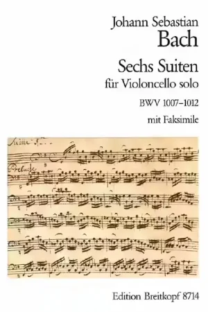 Edition Breitkopf Bach - 6 Suites BWV 1007-1012 BWV 1007-1012 - Violoncelle - Ajoutez au panier