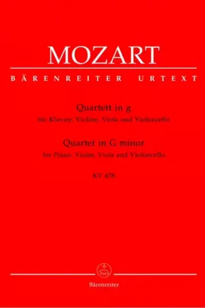 Produit phare | Barenreiter Moz W.A. - Quuor En Sol Mineur Kv 478 - Piano Violon Alto Violoncelle