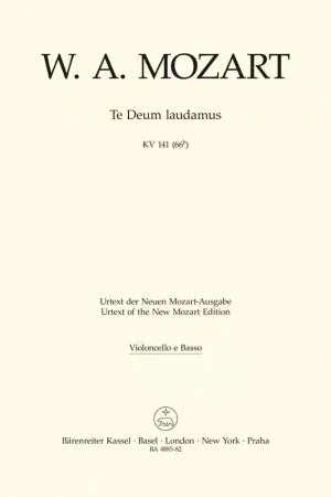 Barenreiter Mozart W.a. Te Deum Laudamus KV 141 (66B) - Achetez dès aujourd'hui
