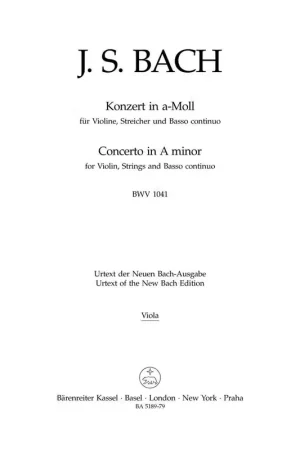 Super offre | Barenreiter BACH J.S. CONCERTO EN LA MINEUR BWV 1041 POUR VN, CORDES ET BC