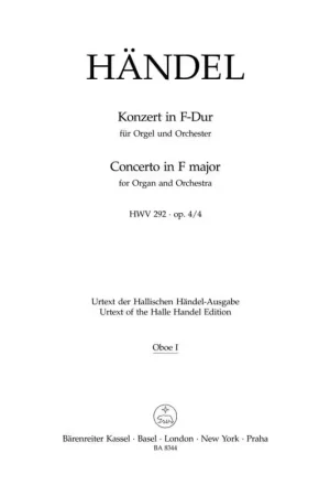 Prix réduit | Barenreiter Haendel Konzert In F-dur (fa Majeur) Orgue et Orchestre