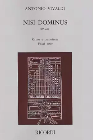 Tout juste ajouté - Ricordi VIVALDI NISI DOMINUS RV 608 CANTO E PIANOFORTE