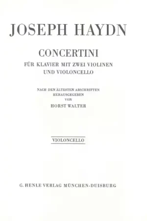 Ne manquez pas cette offre | Henle Verlag Haydn - Concertini For Piano With Two Violins And Violoncello