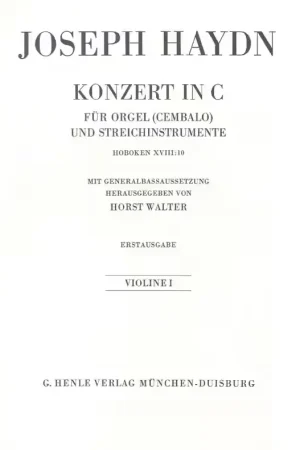 Paiement sécurisé | Henle Verlag Haydn J. - Concerto For Organ (harpsichord) With String Instruments C Major Hob. Xviii:10