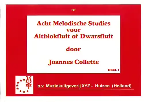 Achat sécurisé | XYZ COLLETTE JOANNES - EIGHT MELODIC STUDIES PART 1 - DESCANT RECORDER AND PIANO