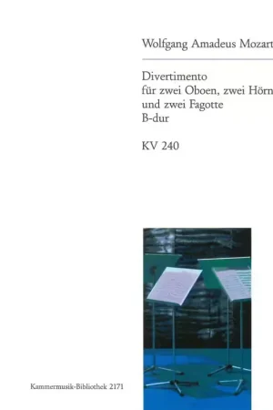 Edition Breitkopf Mozart W.a. - Divertimento B-dur KV 240 - Expédition immédiate
