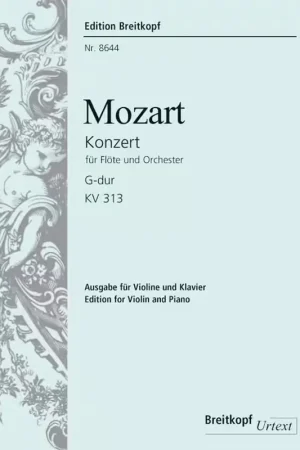 Disponible maintenant | Edition Breitkopf Moz W.A. - Concerto Pour Flute En Sol Majeur Kv 313 - Flute Piano