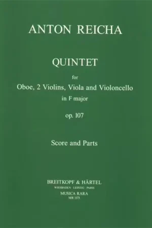 Qualité premium - Musica Rara Reicha A. - Quintett In F Op. 107 - Conducteur + Parties