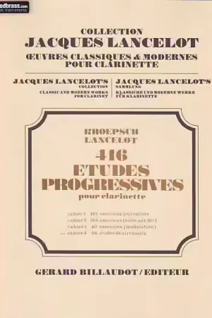 Billaudot Kroepsch Fritz - 416 Etudes Progressives Cahier 4 - Clarinette - Bonne affaire