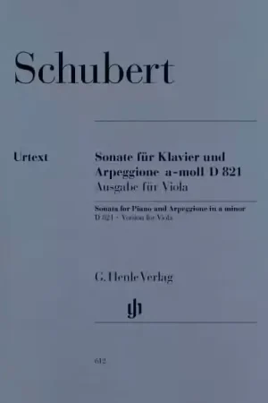 Henle Verlag Schubert - Sonate Pour Piano et Arpeggione En La Mineur D 821 (op. Post.) - Alto et Piano - Plébiscité par les clients