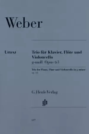 Offre bientôt terminée - Henle Verlag Weber C.M.V. - Trio G Minor Op. 63 For Piano Flute And Violoncello