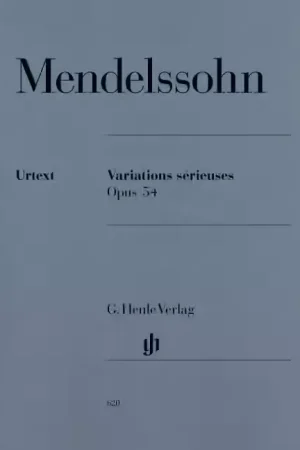 Henle Verlag Mendelssohn B F. - Variations Serieuses Op. 54 - Qualité professionnelle