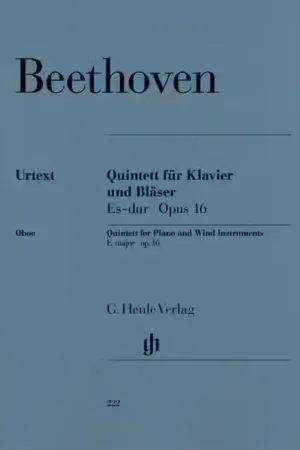 Henle Verlag Beethoven L.V. - Piano Quintet E Flat Major Op. 16 (Version For Wind Instruments) For Piano Oboe C - Prix malin