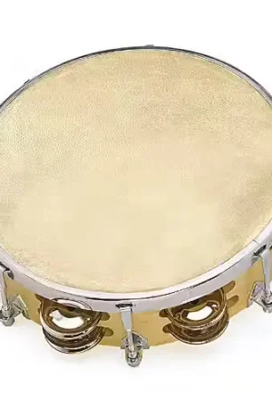 Fuzeau Tambourin Peau Naturelle - 20 CM + Cymbalettes - Tout juste ajouté