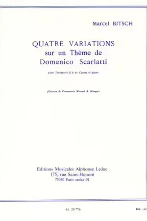 Leduc Bitsch Marcel - Quatre Variations Sur Un Thème De Domenico Scarlatti - Jusqu'à épuisement des stocks