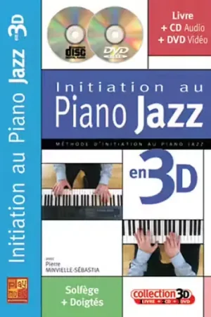 Play Music Publishing MINVIELLE-sebastia - Initiation Au Piano Jazz En 3D CD + DVD - Fin de série