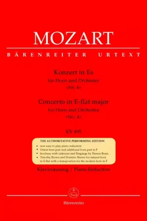 Barenreiter Moz W.A. - Concerto N°4 En Mib Majeur Kv 495 - Cor Piano | Commandez dès aujourd'hui