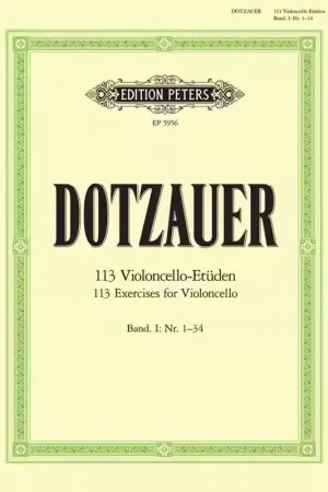 Edition Peters Dotzauer Friedrich - 113 Exercices Vol.1 (N° 1-34) - Violoncelle - Nouveau lancement