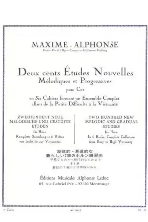 Leduc MAXIME-alphonse - 200 Etudes Nouvelles Vol.1 - Cor - Livraison express