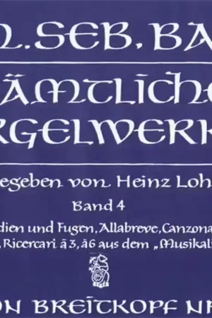 Coup de cœur des clients - Edition Breitkopf Bach J.S. - Integrale Pour Orgue Vol.4