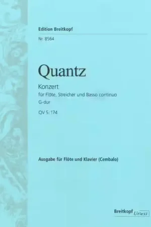 Edition Breitkopf Quantz - Flute Concerto In G Major QV 5:174 QV 5:174 - Flute et Piano - Achetez maintenant