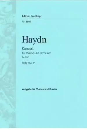 Edition Breitkopf Haydn J. - Concerto Pour Violon En Sol Majeur Hob Viia:4 - Violon Piano | Prix promo