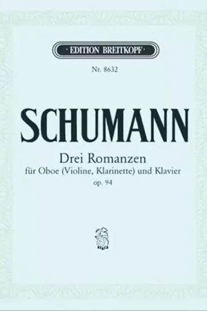 Dernier arrivage | Edition Breitkopf Schumann R. - 3 Romances Op. 94 - Hautbois (Ou Violon Ou Clarinette), Piano
