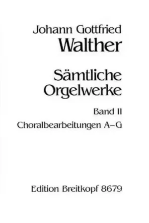 Edition Breitkopf Walther - Complete Organ Works vol.2 - Orgue | Prix exceptionnel