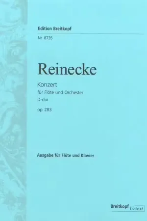 Qualité premium - Edition Breitkopf Reinecke C. - Concerto Pour Flute En Re Majeur Op. 283 - Flute Piano
