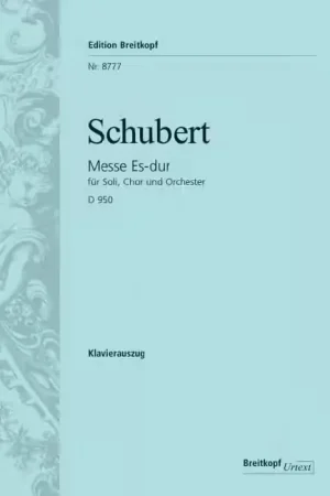 Edition Breitkopf Schubert - Mass In Eb Major D 950 D 950 - Soloists Choeur Mixte Et Orchestre | Prix réduit
