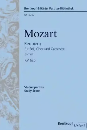 Prix bas | Edition Breitkopf Moz - Requiem In D Minor K. 626 Kv 626 - Soloists Choeur Mixte Et Orchestre