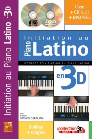 Play Music Publishing MINVIELLE-sebastia - Initiation Au Piano Latino En 3D CD + DVD - Haute qualité