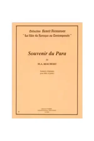 Très bien noté | Combre Reichert M. A. - Souvenir Du Para - Flute et Piano