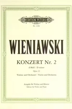 Edition Peters Wieniawski - Violin Concerto No.2 In D Minor Op.22 - Violin - Offre
