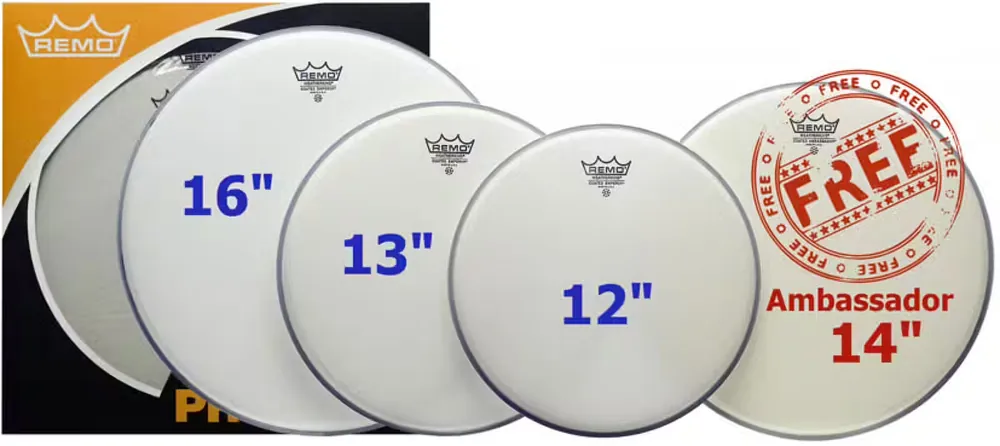 Stock presque épuisé - Remo Propack Emperor Sablees 12/13/16 + Ambassador 14 Sablee