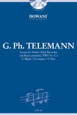 Dowani Telemann G.P. - Sonata Twv 41: C2 In C Major - Flute A Bec Alto Bc - Réduction
