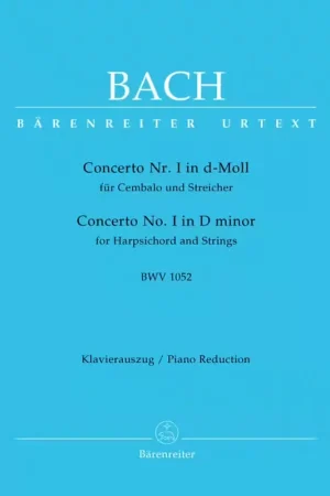 Barenreiter Bach J.S. - Concerto N°1 En Re Mineur BWV 1052 - Clavecin | Best-seller