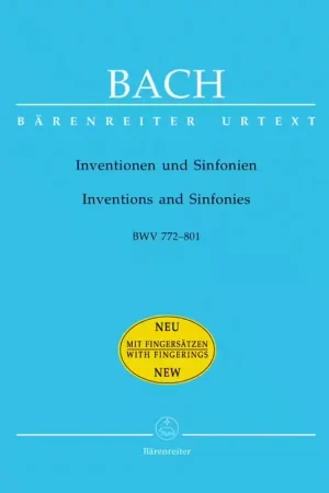Barenreiter Bach J.S. - Inventions et Synphonies BWV 772-801 (doigtes) - Clavecin - Nouveau produit
