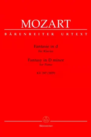 Barenreiter Mozart W.a. - Fantaisie En Re Mineur KV 397 (385G) - Piano - Prix mini