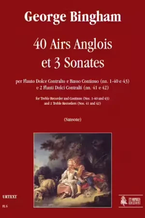 Réduction spéciale | Ut Orpheus Bingham George - 40 Airs Anglois et Trois Sonates - Flute A Bec Alto et Continuo Ou 2 Flutes A Bec