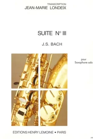 Lemoine Bach - Suite No.3 - Saxophone Solo - Prix spécial