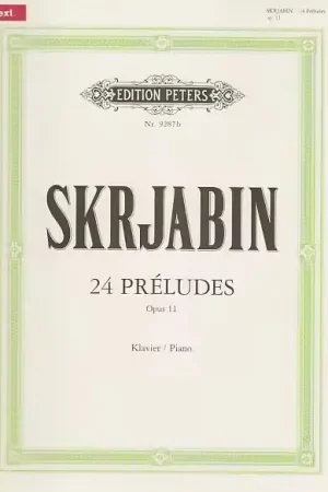 Edition Peters Scriabine - 24 Preludes Op.11 - Piano - Prix bas