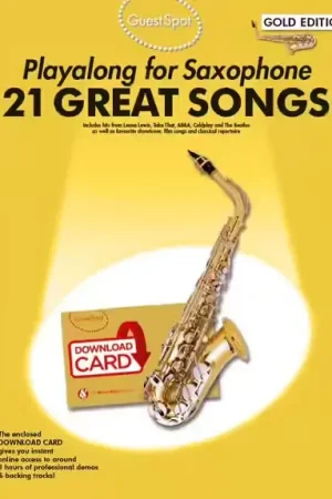 Wise Publications GUEST SPOT 21 GREAT SONGS GOLD EDITION + DOWNLOAD CARD - SAXOPHONE - Liquidation
