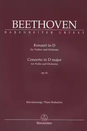 Barenreiter BEETHOVEN LUDWIG VAN - KONZERT IN D OP.61 - VIOLON ET ORCHESTRE - VIOLON/PIANO - Offre spéciale