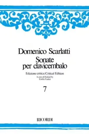 Stock presque épuisé - Ricordi SCARLATTI D. - SONATE PER CLAVICEMBALO - VOLUME VII - CLAVECIN