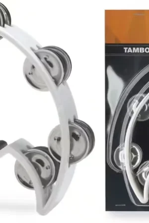 Offre limitée - Stagg Tambourin 1/2 Lune 16 Cymbalettes Blanc